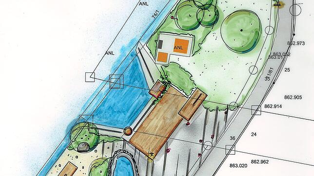 Der Plan zeigt den Sanierungsbereich am Mühlenweiher in Schonach. Das Gelände soll ansprechend gestaltet werden.