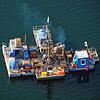 So sieht die Bohrinsel von oben aus, die an verschiedenen Stellen zwischen Ludwigshafen in Sipplingen im Einsatz ist. Bild: Gerhard Plessing