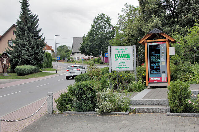 Schon seit einigen Jahren steht dieser Automat mitten Obereschach. Er wird vom Schwager von Christine Klausmann betrieben.