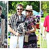 Sie haben richtig viel Spaß beim Steckenpferde-Poloturnier (von links): Christian Erbprinz zu Fürstenberg, OB Erik Pauly, Organisatorin ...