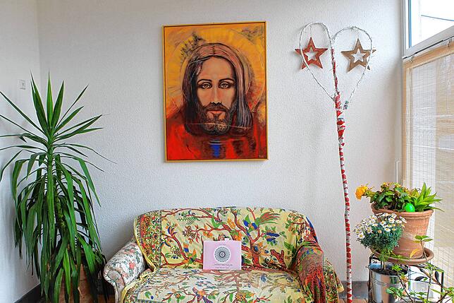 Blick in den Wohnbereich von Udo Schulz.