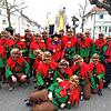 Die Berauer Narrenzunft Wurzelsepp beim Narrentreffen in Herbolzheim im Jahr 2019.