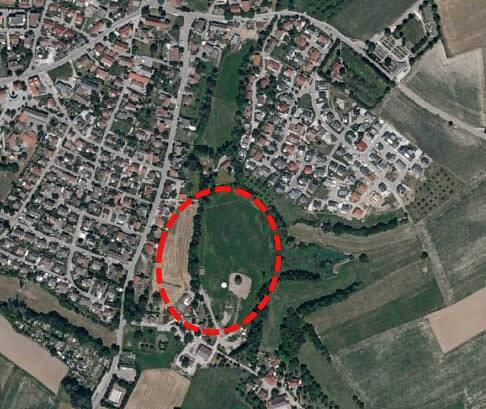 Hier ist das Plangebiet aus der Vogelperspektive zu sehen.