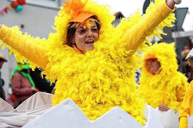 Bild 27: Fastnacht auf dem Schienerberg: Tausende feiern den Höriumzug mit kreativen Mottos