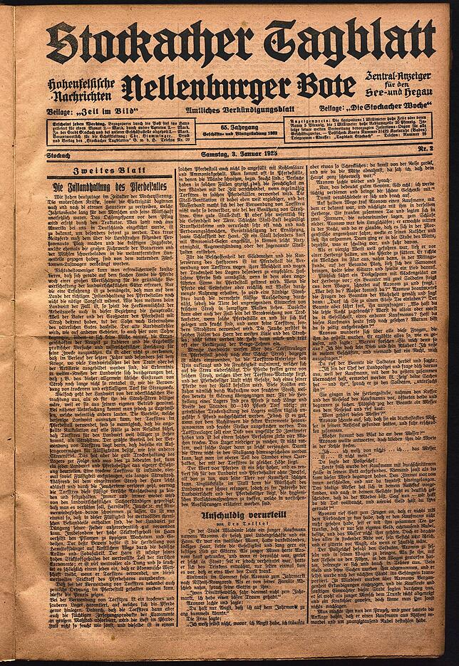 Bild 16: So sahen Zeitungsseiten im Jahr 1921 und den Jahrzehnten davor aus