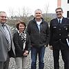 Bürgermeister Alexander Guhl, Rechts- und Ordnungsamtsleiterin Muriel Schwerdtner, Zunftmeister Rolf Meyer und der stellvertretende ...