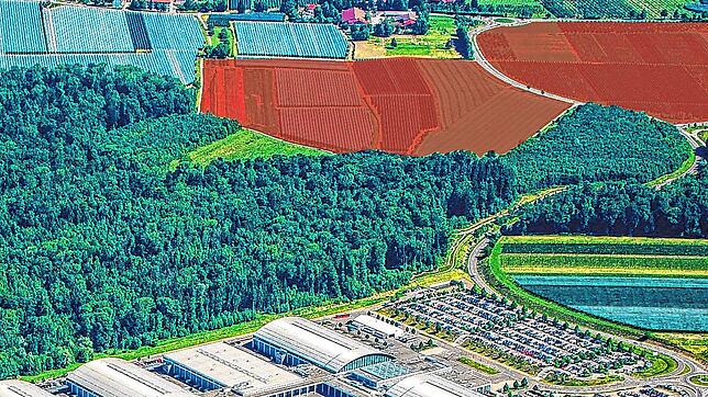 Das geplante Vorranggebiet fürsGewerbe und Industrie bei Hirschlatt.