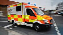 Ein Rettungswagen im Einsatz.