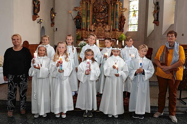 St. Otmar in Ludwigshafen: Aurelia Gamer, Johannes und Marie Resch, Elisa Heine, Emil Thätner, Seline Klasinski, Lea Thümmrich, Maike ...