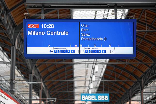 Vom Bahnhof Basel SBB hinaus in die europäischen Metropolen, wie hier nach Mailand – ohne umzusteigen. Angekündigt mit dem neuen ...