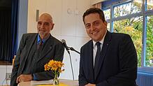 Sie waren ein gutes Team: den Vorstandsvorsitzenden Michael Stöffelmaier (links) und den scheidenden Finanzvorstand Markus Schreiber ...