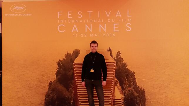 Victor Schwarz beim Filmfestival in Cannes, wo sein Film Update nominiert war.