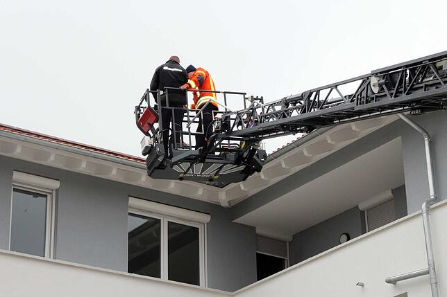 Bild 29: Bilder von der Drehleiter-Demonstration der Feuerwehr Blumberg