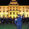Nach dem Festakt zum 50-jährigen Bestehen des Kreisfeuerwehrverbandes Bodenseekreis gab es vor der Prälatur des Schlosses eine Serenade ...