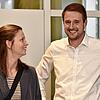 Die Anspannung fällt sichtlich von Patrick Haas ab, links seine Partnerin Nele Schmalbach, als klar ist: er ist der neue Hüfinger ...