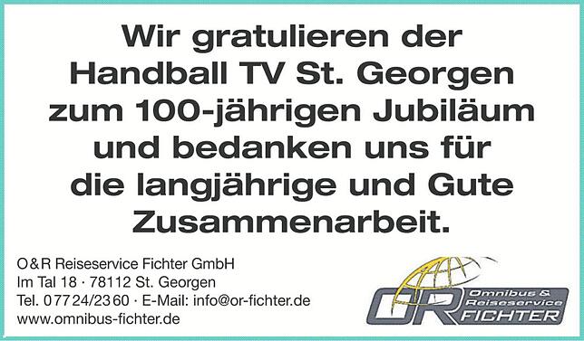 Bild 2: 100 Jahre Handball TV-St.Georgen: Erfolgreichste Abteilungdes Turnvereins kann feiern