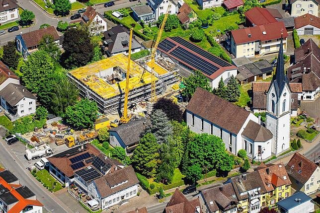 Die Kindergarten-Baustelle im Mai 2024.