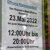 Das Rhein-Strandbad öffnet erst am 23. Mai und wird dann erst mittags für Badegäste seine Türen öffnen.
