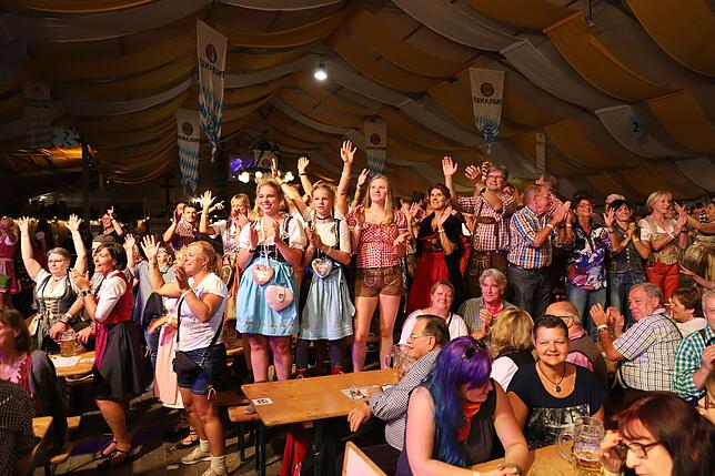Die jubelnde Menge beim Höhner-Konzert.