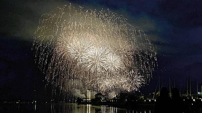 Das Feuerwerk am Seehasenfest vor der Stadtkulisse von Friedrichshafen: Gibt es umweltfreundlichere Alternativen?