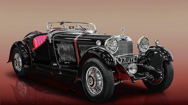 Ein Mercedes-Benz special Roadster 380 in der Ausstellung &bdquo;Erdmann & Rossi&ldquo; des Mac in Singen.