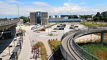 Die rechtsrheinische Fläche neben der Schänzlebrücke soll zum Europaquartier umgestaltet werden.