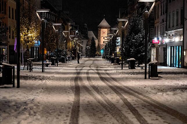 Bild 8: Besondere Eindrücke: Winternacht in Villingen