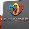Das Schild der Talwiesenhallen in Rielasingen-Worblingen.