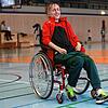 Jakob in der Halle bei einem Heimspiel des HSC Radolfzell.
