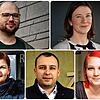 Sie haben sich bewusst für ein spätes Studium entschieden: Marc Stelling und Carolin Auchter (oben von links), Franziska Bosch, Costin ...