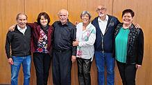Der Vorstand des Brückenchors Küssaberg (von links): Marcel Constant (Beisitzer), Annette Rodel (Schriftführerin), Rudi Spahr ...