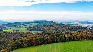 Blick auf den Schienerberg. Die dritten Teilfortschreibung Windenergie des Regionalverbands Hochrhein-Bodensee sieht in dem Gebiet ...