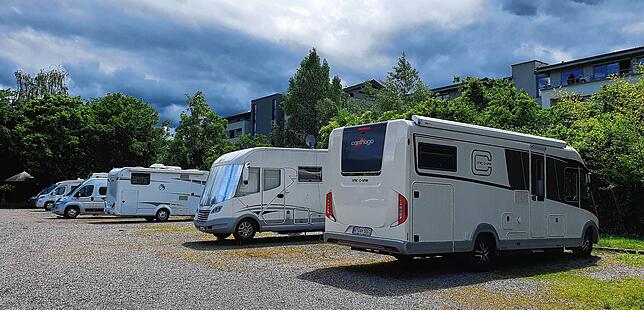 Auf dem Wohnmobil-Stellplatz in Bad Säckingen ist immer einiges los.