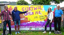 Die Initiatoren des „Gurtwiil Open Air“ am 28. Juni auf dem Hinterhof der Alten Schule in Gurtweil (von links): Tom Schwarz, Uwe ...