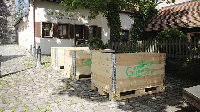 Hochbeete in der Turmgasse in Villingen. Sie sind Teil des Projekts &bdquo;Gemeinsam Gärtnern in VS&ldquo;. Anwohner sind mit der Wahl ...