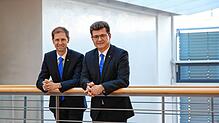 David Winterhalter (links) und Markus Herz bilden den Vorstand der Volksbank Meßkirch eG.