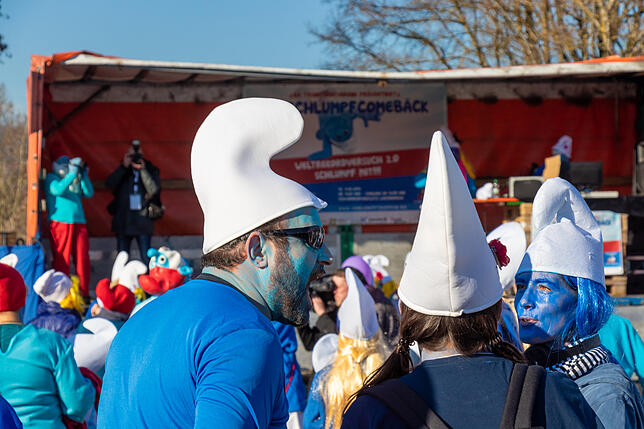 Bild 8: Bilder vom Schlumpf-Weltrekord in Lauchringen
