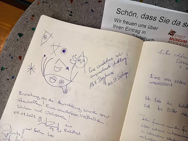 Eine Zeichnung im Gästebuch