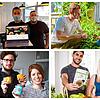 Vier Startups aus der Region und das Team dahinter: Food Alley aus Villingen-Schwenningen (links oben), Smootea aus Ravensburg (rechts ...