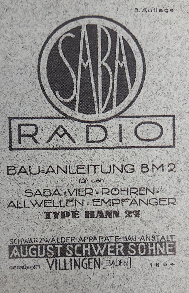 Eine praktische Handreichung für die Selbstbastler von Radios: Eine SABA-Bauanleitung um 1924.