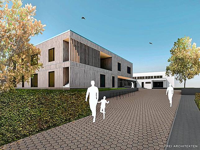 So soll der neue Kindergarten St. Michael in Ludwigshafen aussehen.