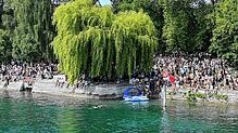 Draußen feiern statt im Club: So voll wie zum am vergangenen Samstag, 31. Mai, zum Campus-Festival ist es im Herosé-Park normalerweise ...