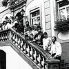 Bis zu 18 Personen stark war der grüne Ortsverband in den 80er-Jahren. Das Gruppenbild auf der Rathaustreppe entstand im zehnten Jahr ...