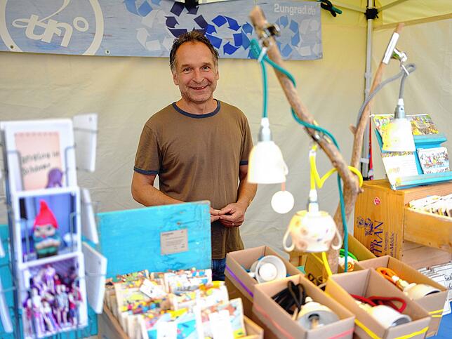 Friedrich Emde aus Karlsruhe ist froh, dass es bei der sechsten Bewerbung mit einem Platz beim Kulturufer geklappt hat.