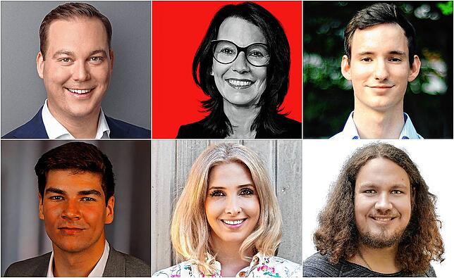 Die Kandidaten für den Wahlkreis Waldshut (von links oben): Felix Schreiner (CDU), Rita Schwarzelühr-Sutter (SPD), Jan-Lukas Schmitt ...