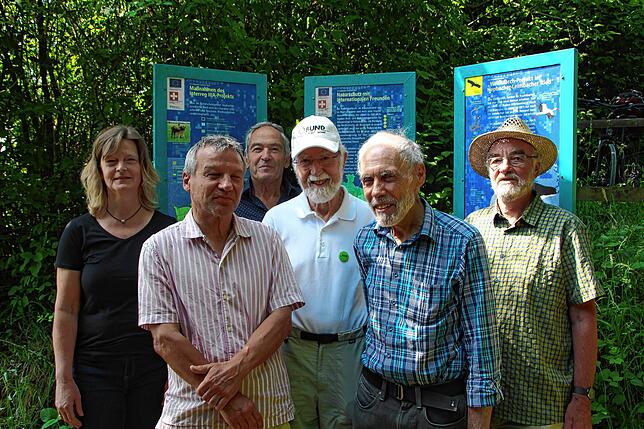 Mitglieder des BUND-Vorstandsteams (von links): Meike Krüger, Fulco Ried, Franz Beer, Heiner Bühler, Jörg Münch und Franz Kieferle.