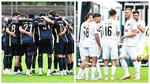 Bereit für den Start: Der Türk. SV Singen (links) und der FC 08 Villingen.