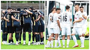 Bereit für den Start: Der Türk. SV Singen (links) und der FC 08 Villingen.