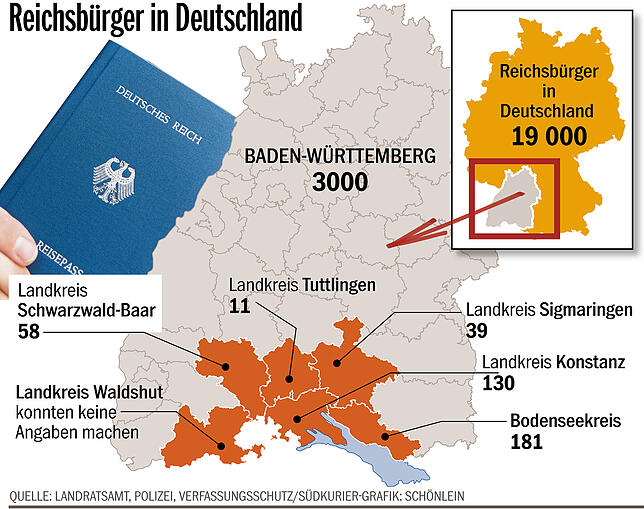 Landratsämter, Polizei und Verfassungsschutz liefern Zahlen zu Reichsbürgern in der Region.