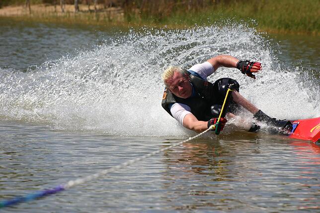 Roland Benker im Jahr 2007 beim Slalomtraining in der Nähe von Brisbane in Australien. Damals fand dort das Trainingslager für die ...